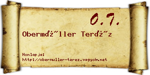 Obermüller Teréz névjegykártya